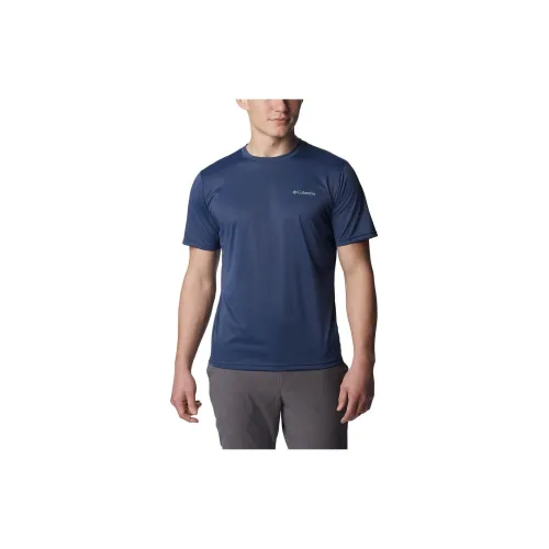 Columbia Hike T-Shirts Men Deep Mountain Blue