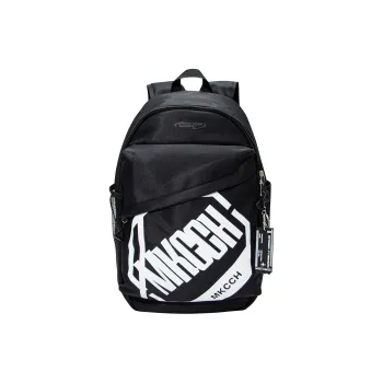 GF Nylon Backpack Large Size Unisex Black/White
