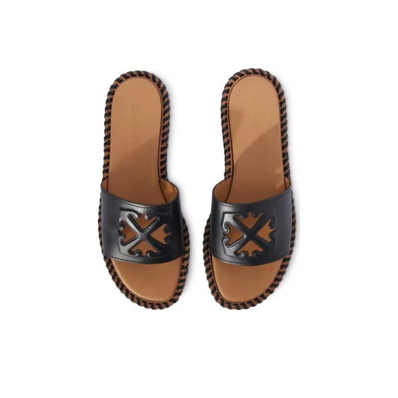 OFF-WHITE Twist Arrow-Embossed Slip-On Slides Women's-3