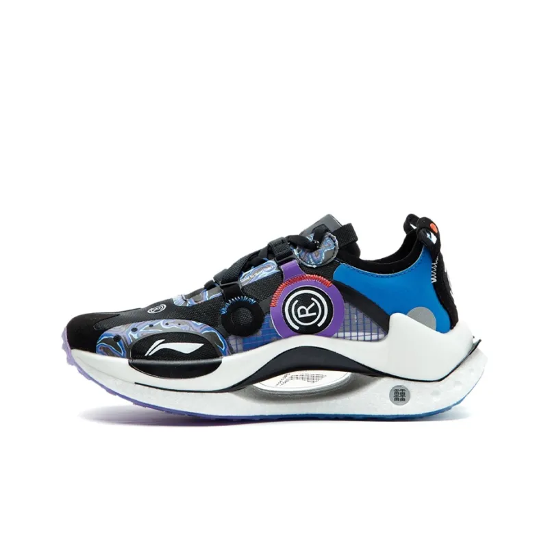 LiNing Jueying CRC Running Shoes Women's Low Top Black/Fluorescent Grape Purple-0