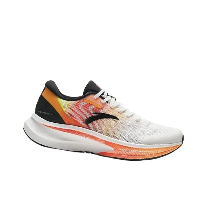 Anta Champion Series Cushioned Slip Resistant Low Top Running Shoes Men's White Orange-1
