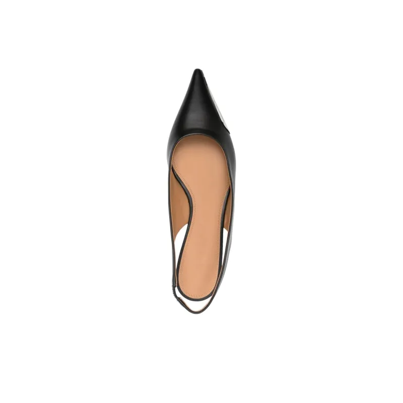 OFF WHITE Allenframe Pointed Toe Slingback Ballerina Shoes Women's-4