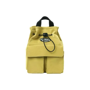 Emis Polyurethane Backpack Mini Unisex Mustard Yellow