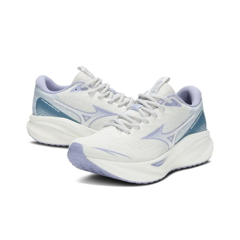 Mizuno Running Shoes Women's Low Top Cotton White/Light Purple-2