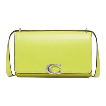 COACH Bandit Cow Leather Crossbody Bag Shoulder Bag Women's Neon Yellow