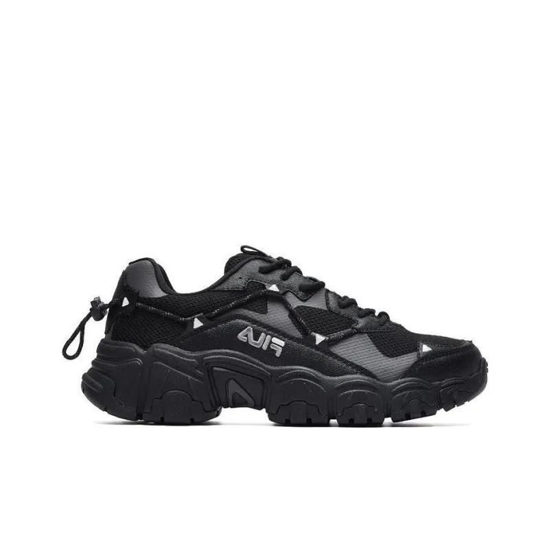 FILA Cat Claw Slip Resistant Breathable Low Top Casual Shoes Men's Black-1
