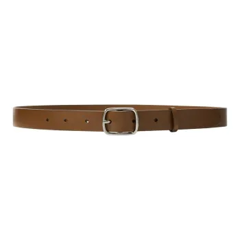 UNIQLO Solid Color Design Pin Buckle Cow Leather Leather Belts Women's Brown Width: 2.5CM