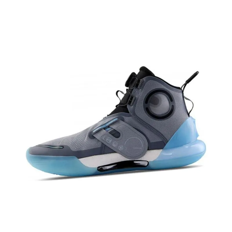 LiNing YuShuai Evolution Slip Resistant, Abrasion Resistant, Breathable High Top Basketball Shoes Men's Gray Blue-2