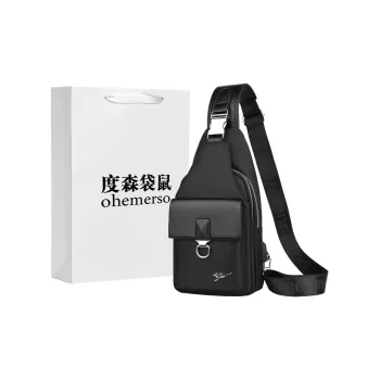 Dusen Kangaroo Oxford Sling Bag Regular Unisex Black/Silver Gray/Sapphire Blue/Camouflage Black