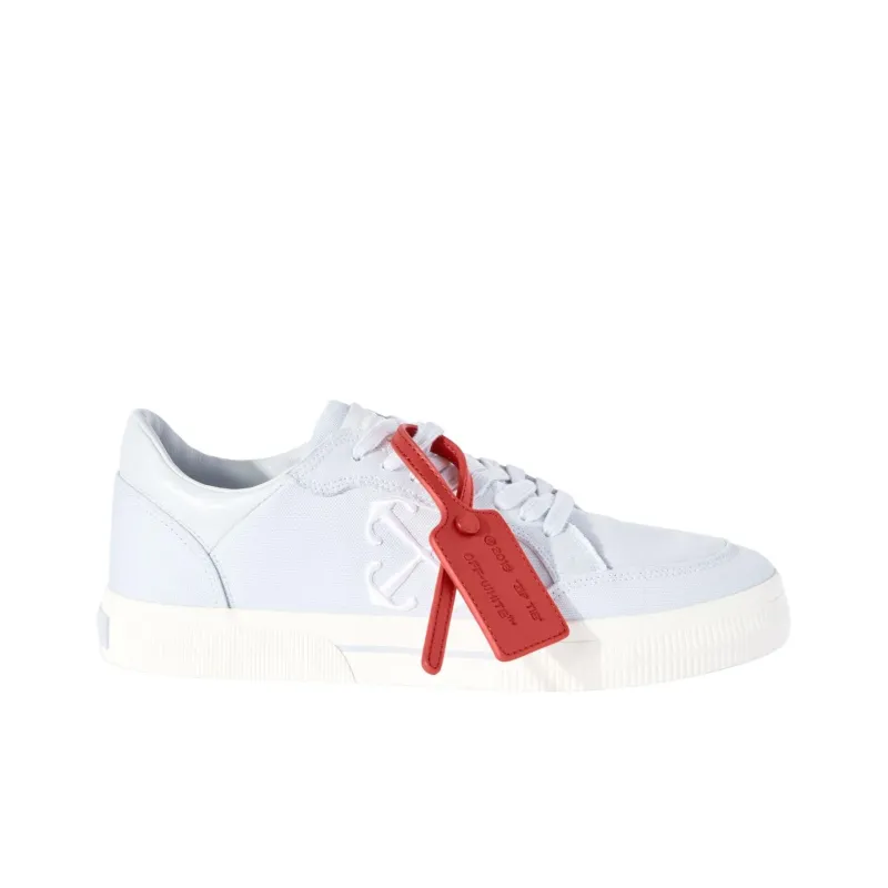 OFF WHITE Vulcanized Contrasting tag Canvas Sneakers-1