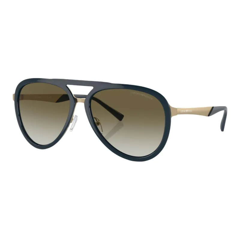 EMPORIO ARMANI Aviator Sunglasses Men's Dark Blue-0