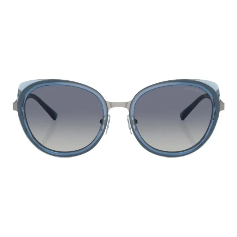 EMPORIO ARMANI Round Sunglasses Women's Blue-1