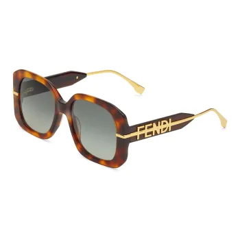 FENDI Irregular Shape Sunglasses Women's Tortoiseshell
