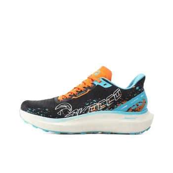 AVOCCO Gragle Cushioning Anti Slip Wear Resistant Breathability Low Top Running Shoes Unisex Lava Black