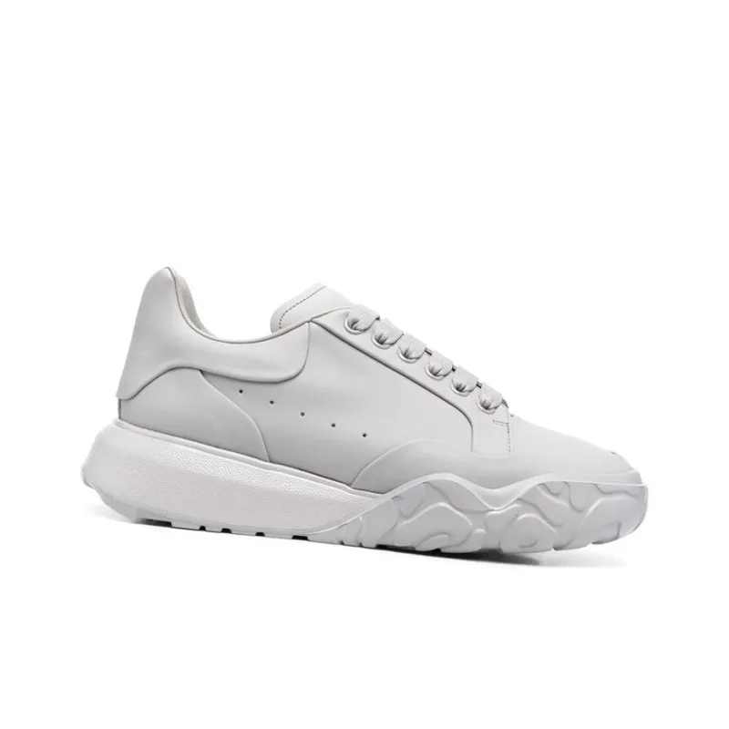 Alexander McQueen Court Trainer Anti Slip And Wear Resistant Breathable Low Top Sports Casual Shoes Men's Gray-1