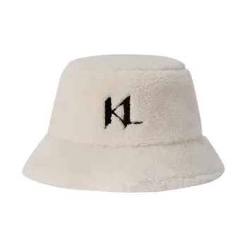 KARL LAGERFELD Polyester Bucket Hats Unisex White