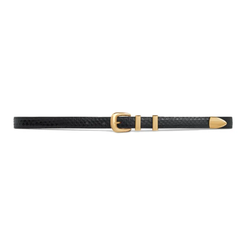 CELINE Small Western Belt In Python-0