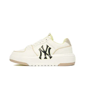 MLB Chunky Liner Slip Resistant Cushioning Abrasion Resistant Low Top Skateboard Shoes Unisex White Yellow