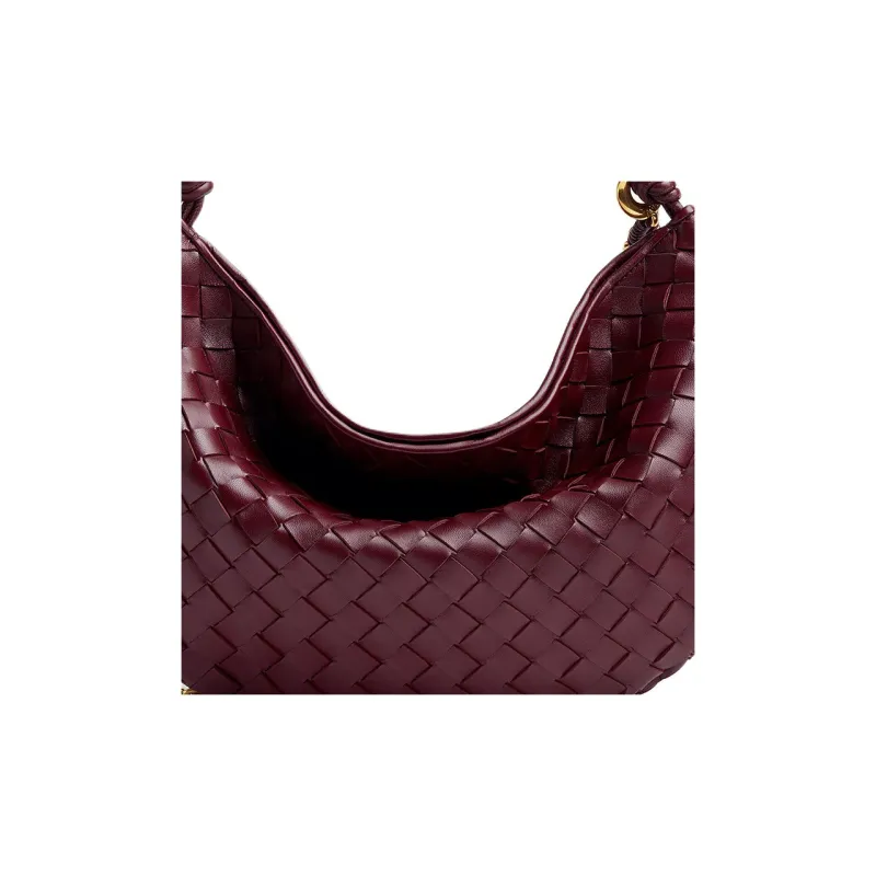 Bottega Veneta SARDINE Lambskin Tote Bag Shopping Bag Handbag Shoulder Bag Crossbody Bag Small Size Women's Barolo Red-4
