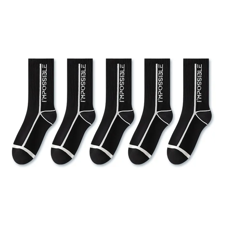 LUOLIAN Knee High Socks Unisex 5 Pack-6