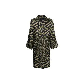 VERSACE New To Sale Final Sale Pajama Robe Unisex Green