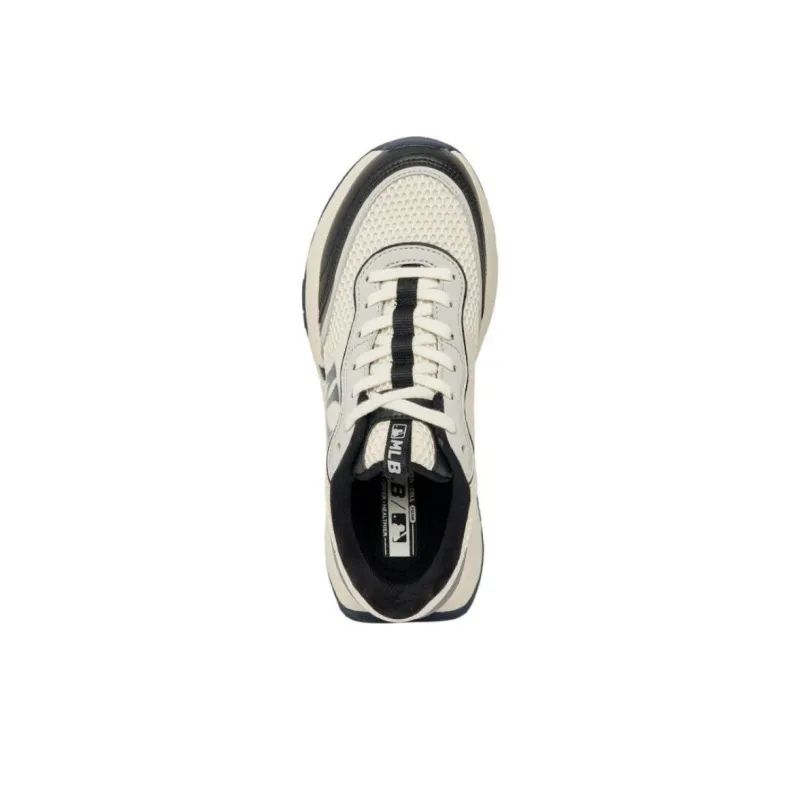 MLB Chunky Runner Bare Eyes 3D Anti Slip Wear Resistant Low Top Chunky Sneakers Unisex Black White-3