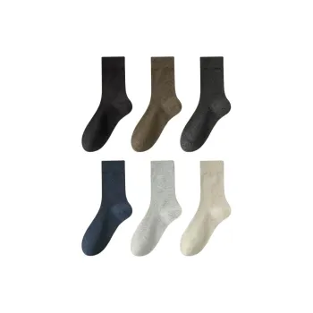H-YXIANG FW23 Mid-Calf Socks Men's 6 Pack