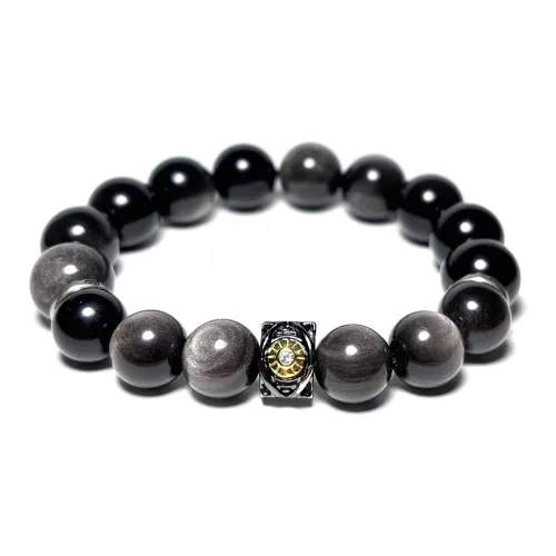MOUNTAINS AND MANS Obsidian Jade Bracelets Unisex