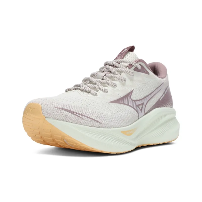 Mizuno Cushioning Slip Resistant Breathable Rebound Low Top Running Shoes Women's Road Turn Pink Color Scheme-1