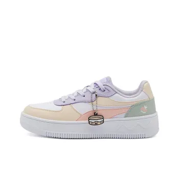 361° Fairy Anti Slip Wear Resistant Low Top Skateboard Shoes Women's White Purple