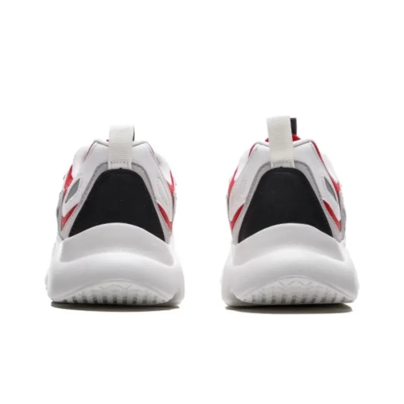 QIAODAN Cushioning Breathable Low Top Running Shoes Men's White-3