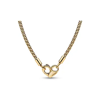 Pandora Gold Plated Copper Silver Alloy Necklaces Women's Gold