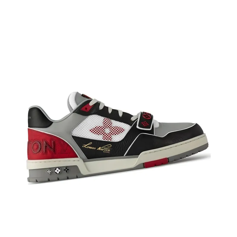 LOUIS VUITTON Lolv Trainer Strap On Black Grey Red-1