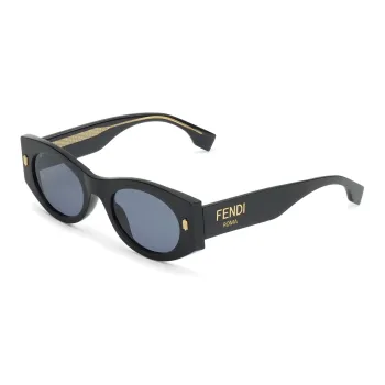 FENDI Irregular Shape Sunglasses Women's Black