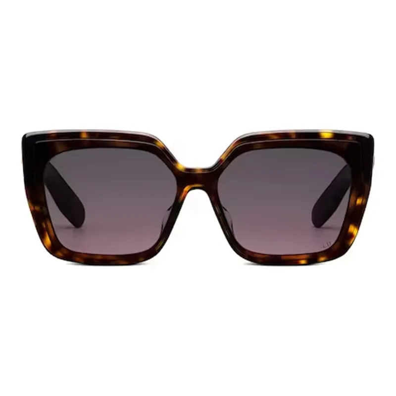 DIOR Irregular Shape Sunglasses Women's Tortoiseshell-1