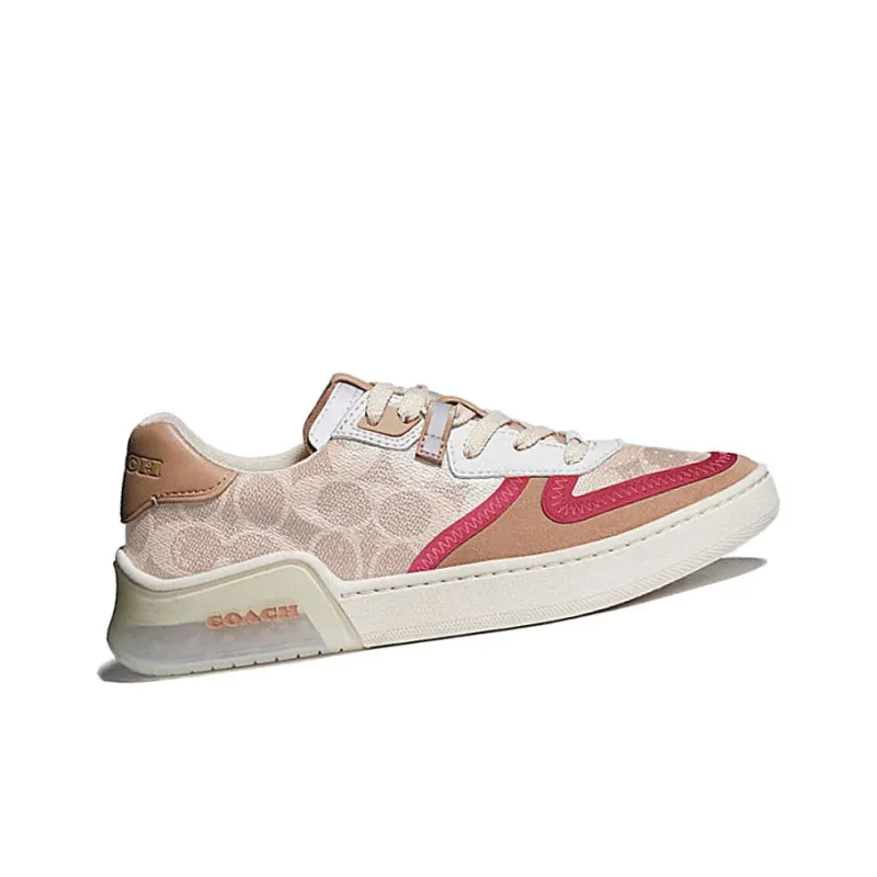 COACH CitySole Court Cushioned Anti-Slip And Wear-Resistant Lightweight Low-Top Sports Casual Shoes Women's Light Brown-1