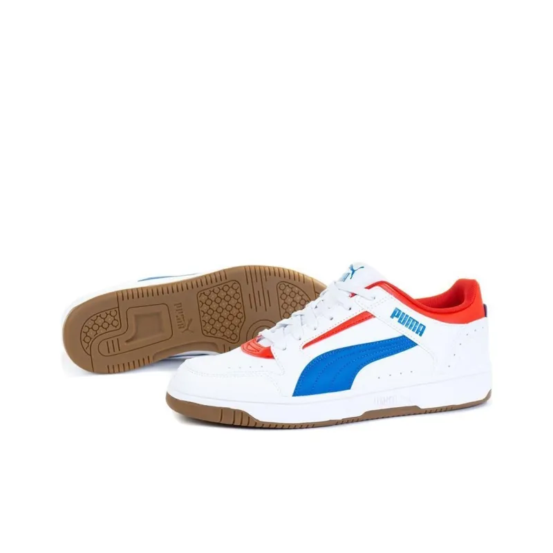 PUMA Rebound Joy Low 'White Future Blue High Risk Red'-3