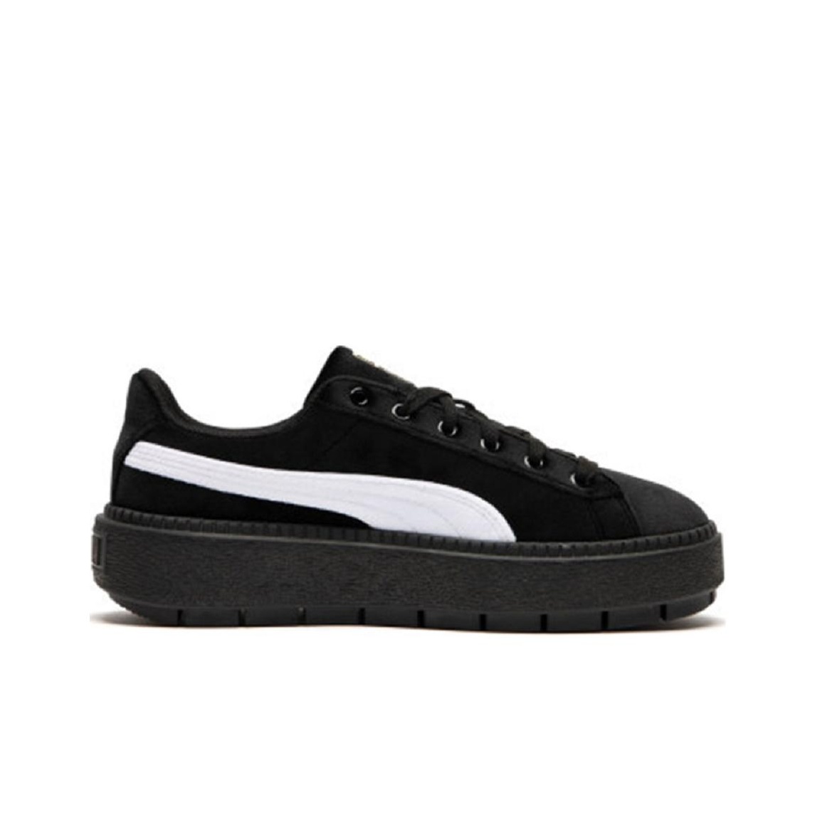 Puma basket platform black and white on sale