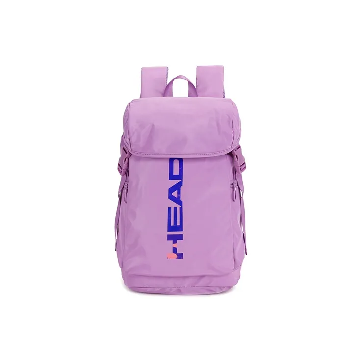 HEAD Leather Travel Bags Laptop Bags Backpack Unisex Black/Pink/Purple-5