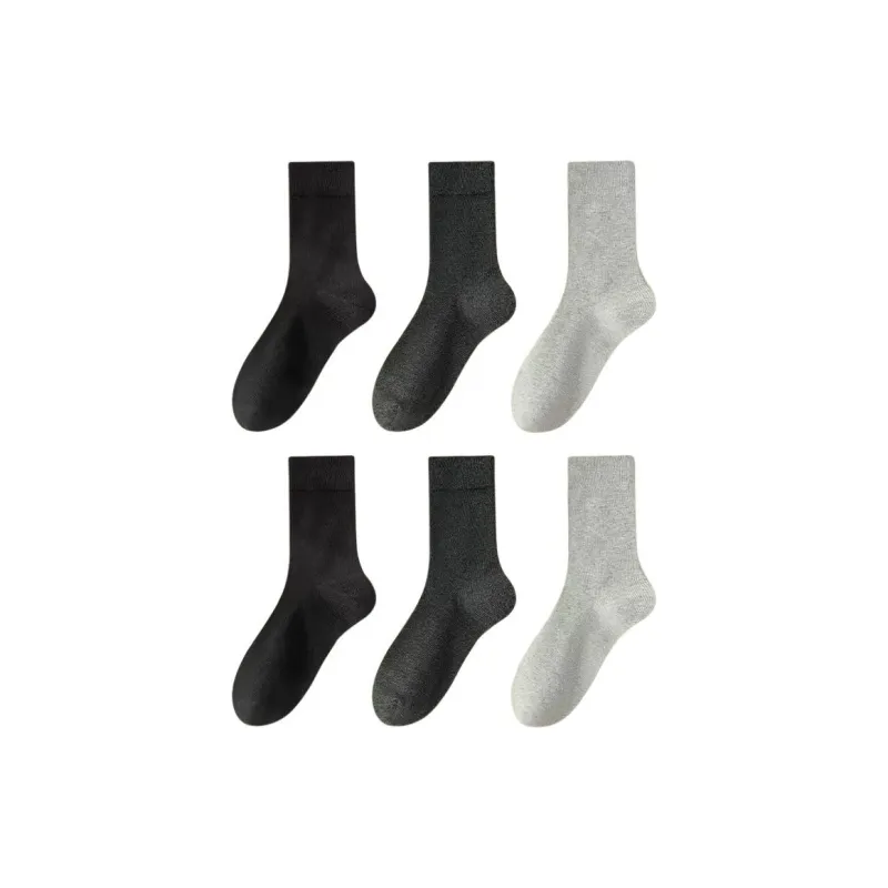 H-YXIANG FW23 Mid-Calf Socks Men's 6 Pack-9