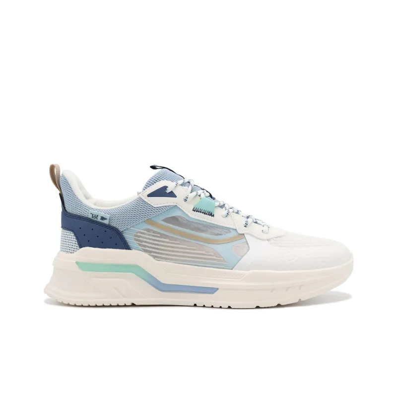 361° Anti Slip Wear Resistant Low Top Running Shoes Men's White Blue-1