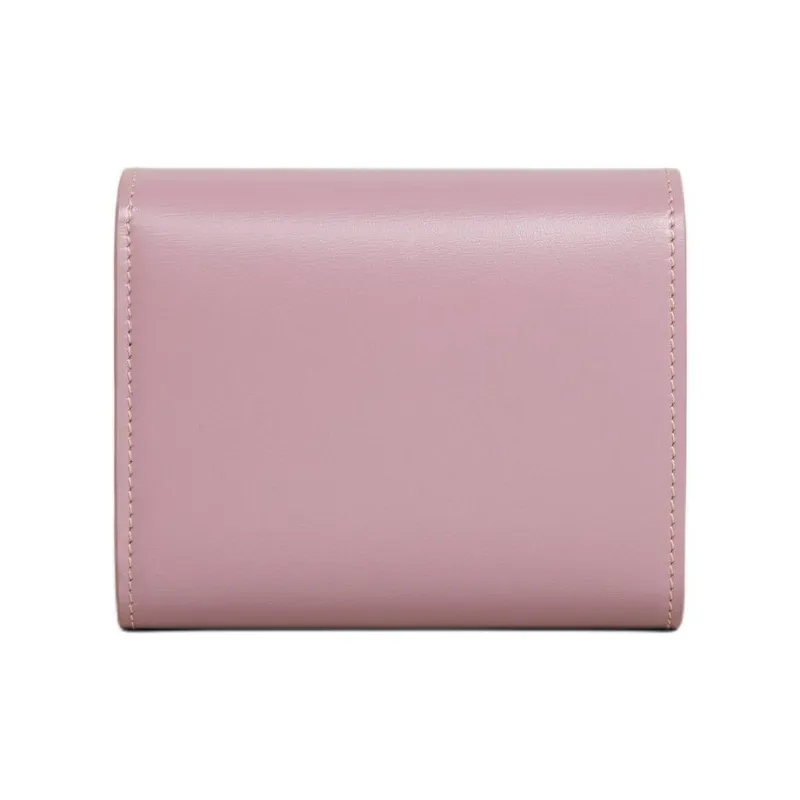 CELINE Triomphe Calfskin Wallet Small Size Women's Petal Pink-2