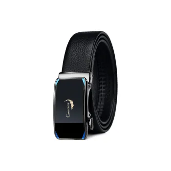 Crocodile Corset Belt With Automatic Buckle Top Grain Cow Leather Leather Belts Men's Width 3.5CM