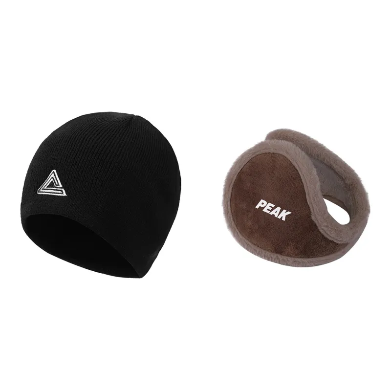 PEAK Warm Knitted Fabric Fleece Beanie Earmuff Windproof Trendy Versatile Comfortable Soft Unisex Multicolor-2