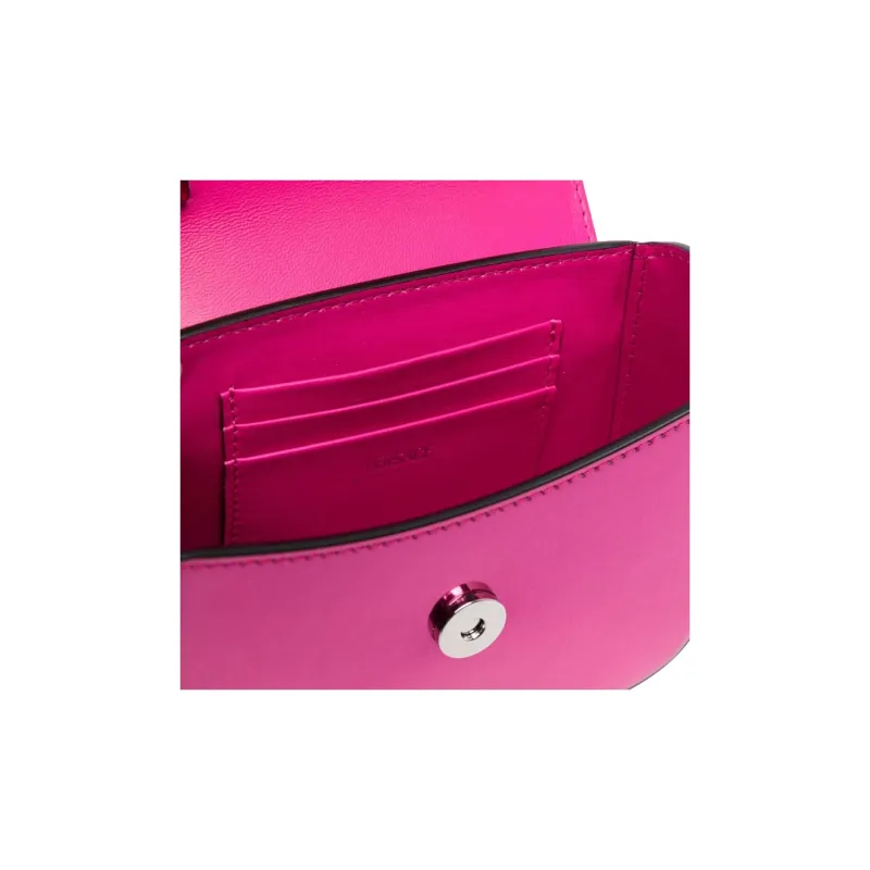 VERSACE La Medusa Cow Leather Shoulder Bag Crossbody Bag Handbag Mini Women's Fuchsia-3
