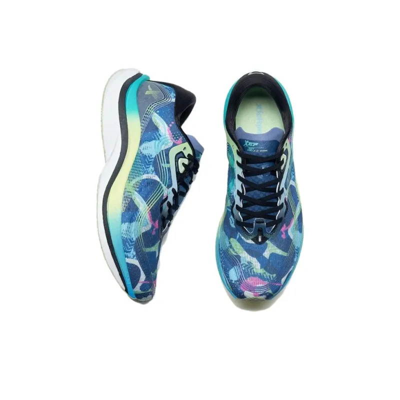 XTEP 260 2.0 Anti Slip And Wear Resistant Breathable Low Top Running Shoes Men's Blue Black-4