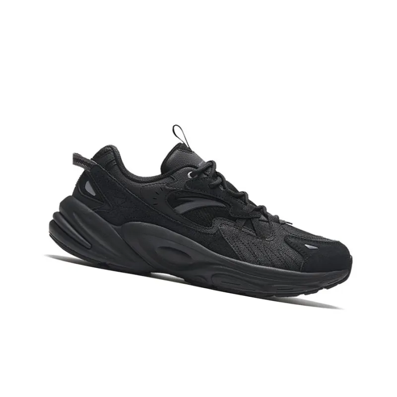 Anta Boundary Exploration Anti Slip Wear Resistant Low Top Running Shoes Men's Black-1