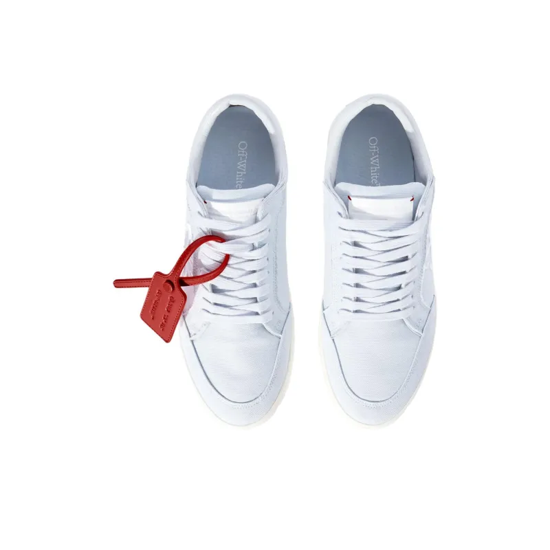 OFF WHITE Vulcanized Contrasting tag Canvas Sneakers-4