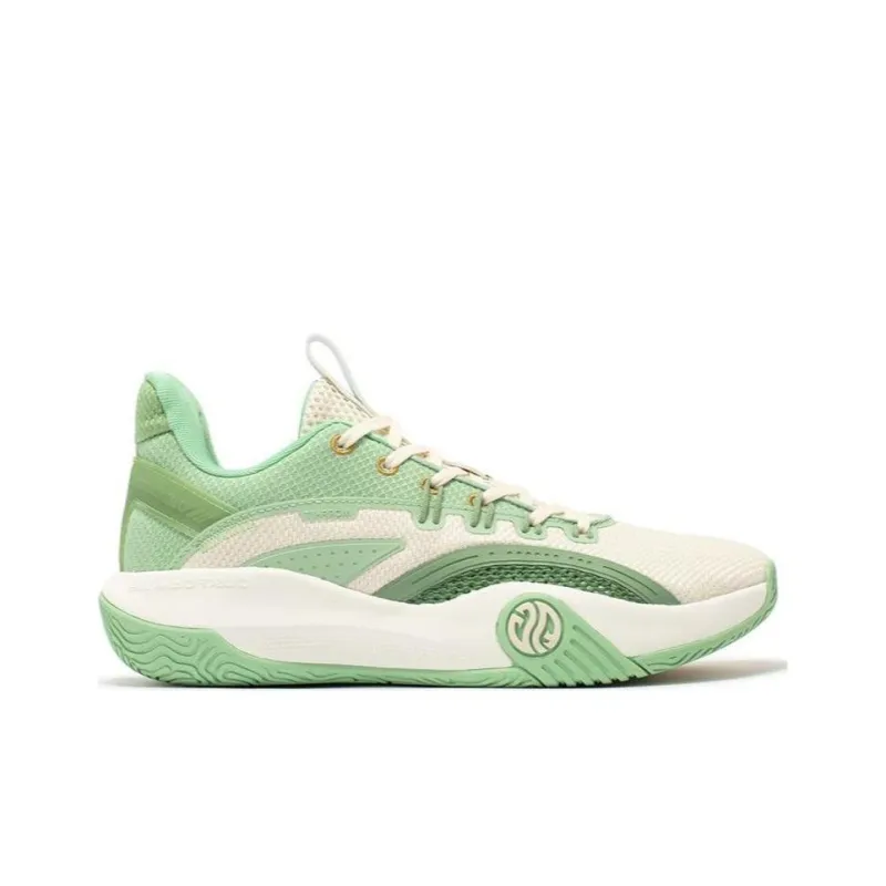 361° Abrasion Resistant Low Top Basketball Shoes Men's Green-1