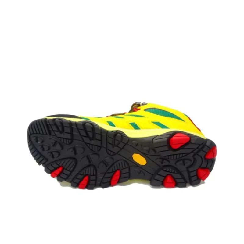 MERRELL MOAB 3 Abrasion Resistant Breathable High Top Outdoor Shoes Men's Yellow Green-4